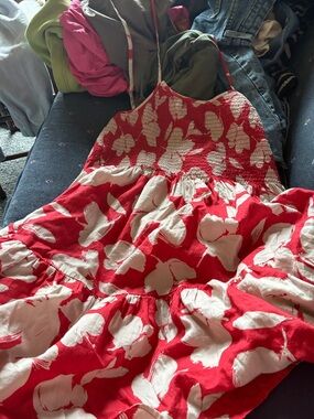 GAP Red and White Floral Sundress